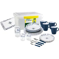 Brunner Blue Ocean Geschirr-Set 38-tlg. für 4 Personen aus Melamin