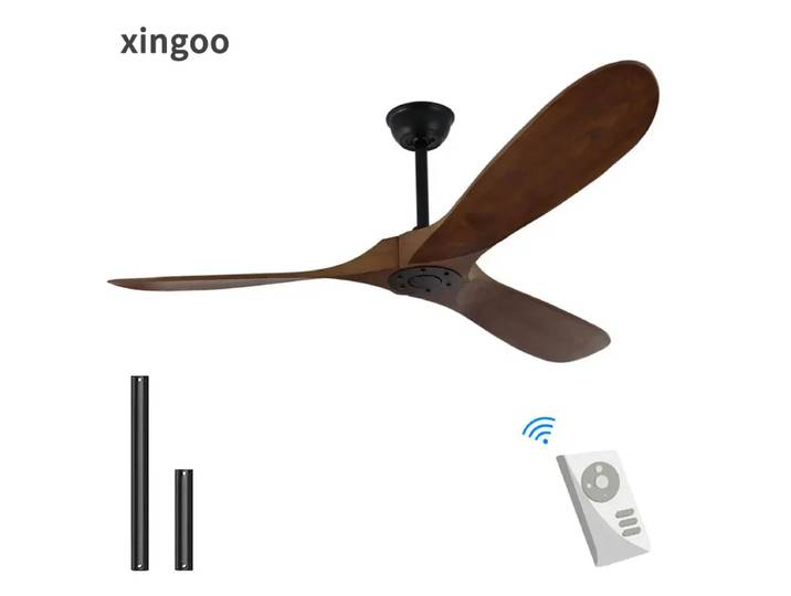 Ventilateur de plafond LED intelligent pour la décoration de la maison, équipé d'un moteur réversible, adapté à l'été et à l'hiver