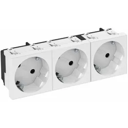 OBO Bettermann Vertr Steckdose 33 Grad, 3-fach STD-D3S RW3