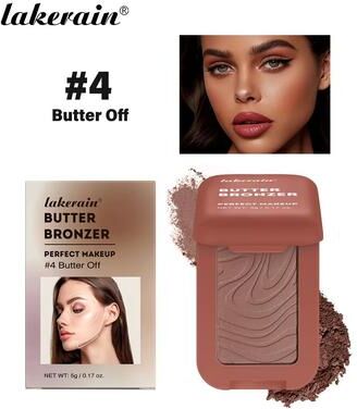 Inspired Finds SoftBloom Butter Blush Powder Waterproof Matte Blush Powder For Natural Single Color Cheek Blush butter Off Bronzer Deep Coco