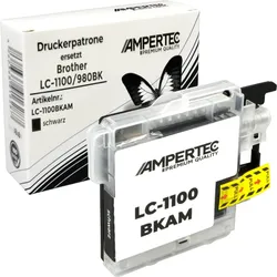 Kompatible Tinte ersetzt Brother LC-1100BK LC-980BK Universal  schwarz