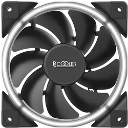 Pccooler CORONA mit weisser Beleuchtung (120 mm, 1x), PC Lüfter, Schwarz, Weiss