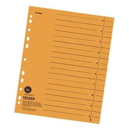 Falken Trennblatt DIN A4 Manilakarton orange schwarz (80001704)