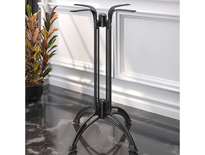 GGMMÖBEL Malaga Bistro Stehtischgestell Schwarz 4 Fuß: Ø 58 cm Säule 108 cm Guss Optik Gastro Stehtischgestell, Stehtischgestell Outdoor