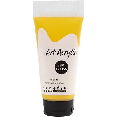 Creativ Company Acrylfarbe, Mattglänzend, Halbdeckend, Primärgelb, 75 ml/ 1 Fl.