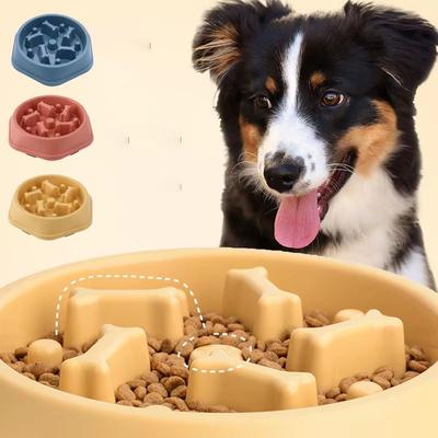 Inspired Finds Puzzle Slow Feeder Dog & Cat Bowl Non Slip Slow Eat Pet Feeding Dish For Small, Medium & Large Breeds pink 2pcs