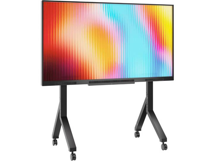 ONKRON TV-Ständer 70-110 Zoll, bis 125 kg, VESA 200x200-1000x800, TS2081-B, (bis 110 Zoll, rollbar, mobil, mit Ablage, Kabelmanagement)