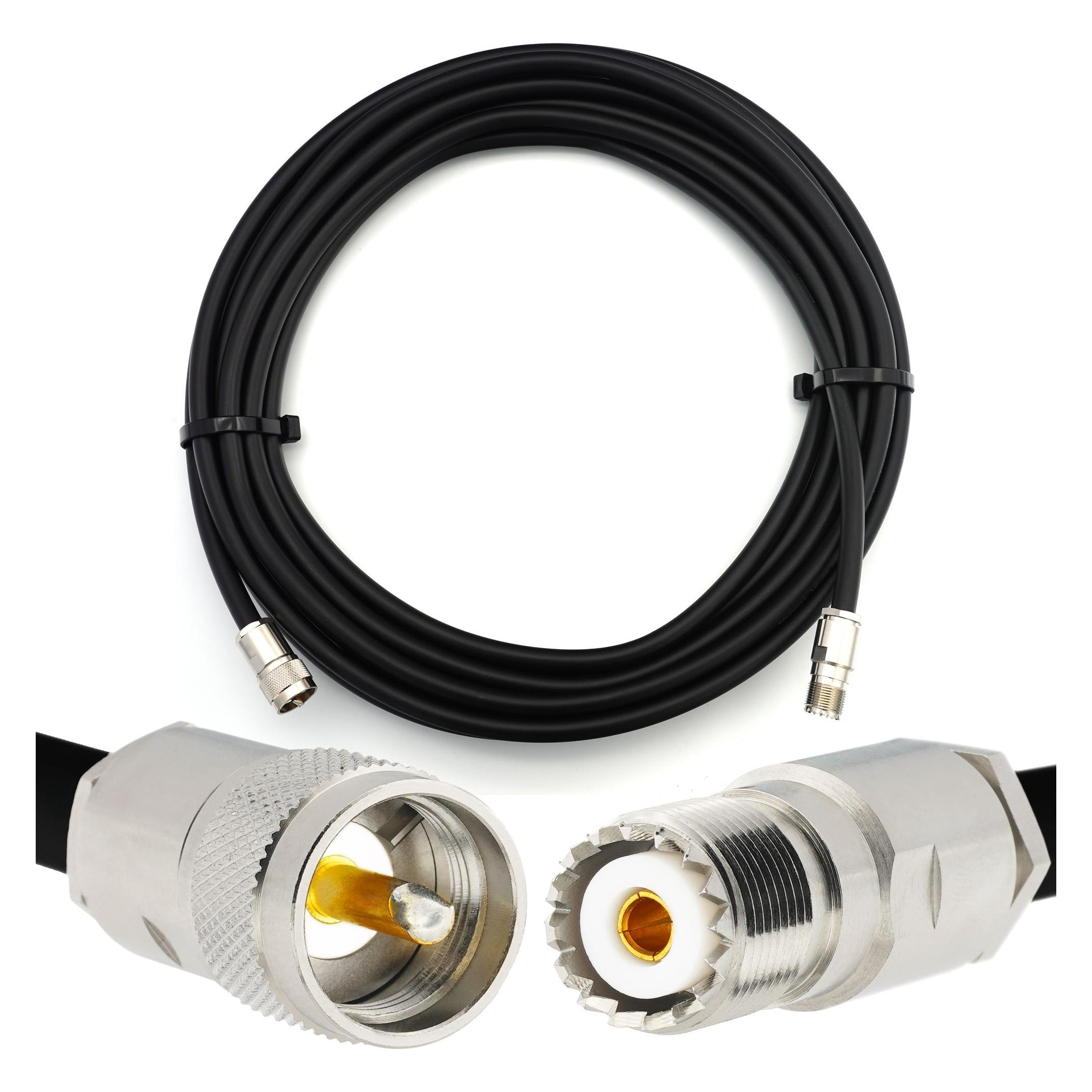 Rangeful PL259 to SO239 1m RG213U Coaxial Cable (RG213U-PL-SO-1)