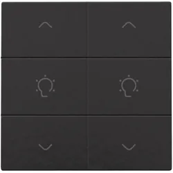 Niko Züblin 200-51046 Doppel Dimmersteuerung für Niko Home Control, piano black coated 20051046