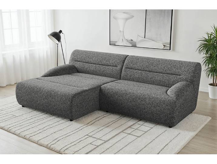 Ecksofa SIT & MORE Scrabble , grau (anthrazit), B:260cm H:80cm T:162cm, 100% Polyester, Sofas, Ecksofa, Modernes Design in verschiedenen Stoffarten
