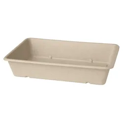 480x DUNI Box Bagasse 1200 ml Braun ungeteilt