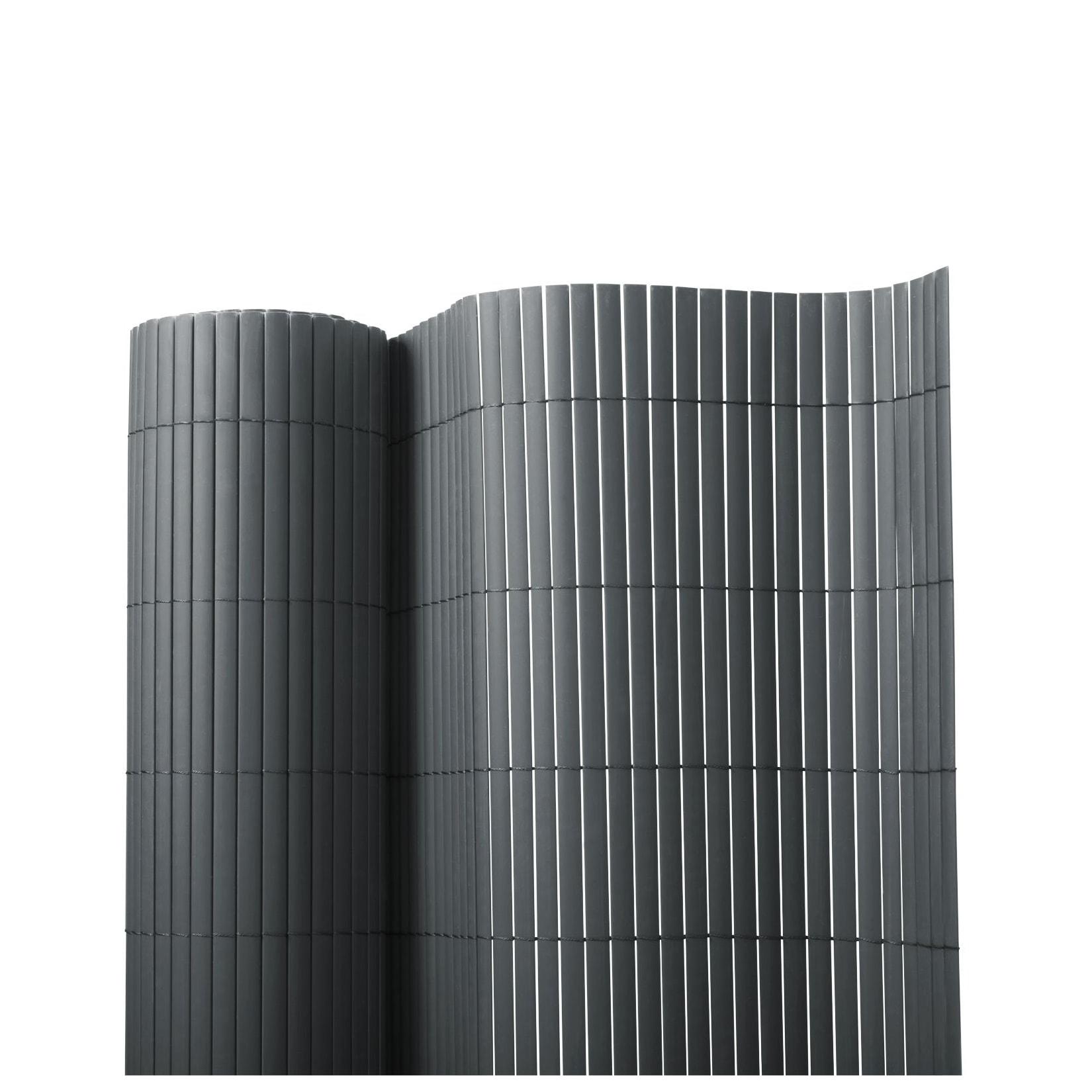 Floordirekt Sichtschutzzaun PVC Grau