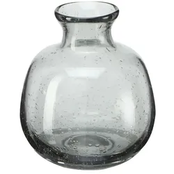 HOME STORY Vase   ¦ grau ¦ Glas ¦ Maße (cm): H: 10,5  Ø: 10.0