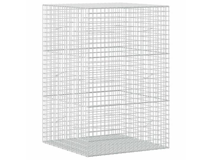 Gabion aus verzinktem Stahl, 100 x 100 x 150 cm, Draht, 5 mm Gabionenkorb, verzinkter Stahl, Draht 5 mm, Maschen 5 x 5 cm, Haken und Clips, für den Außenbereich
