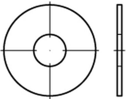 ART 88104 Kotflügelscheiben A 2 8,4x 50 x 2,5 Tol. DIN 522 C A 2 S ; Industrial Quality Supplies (881049200084050)