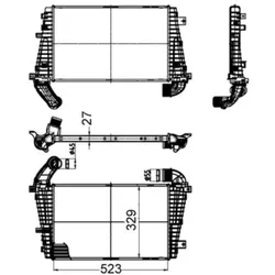 Ladeluftkühler MAHLE CI 511 000S für Opel Astra H Caravan