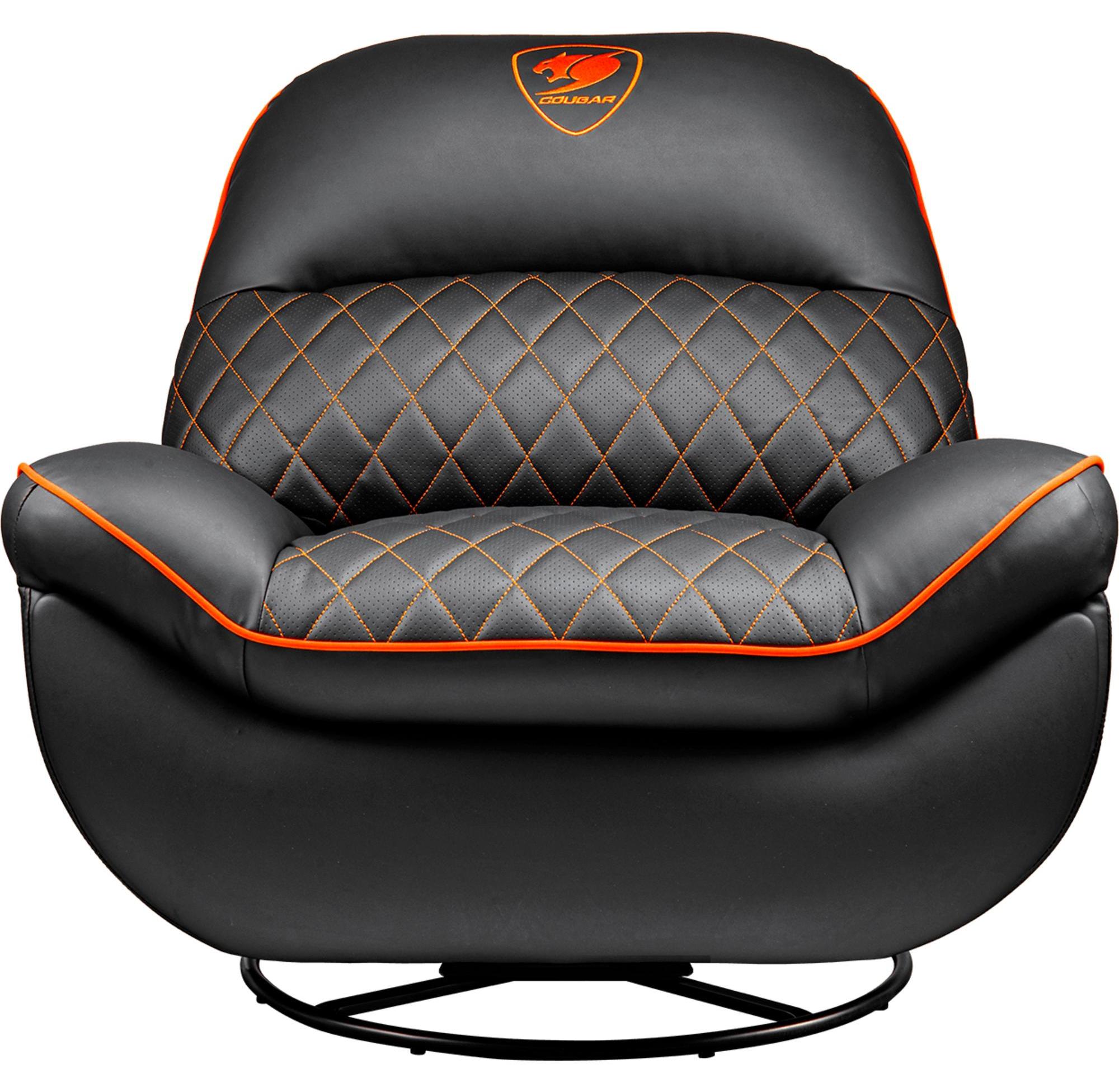 COUGAR Gaming Sofa Overlord, Gaming-Sofa, 150 kg, Gepolsterter Sitz, Gepolsterte Rückenlehne, Universal, Schwarz