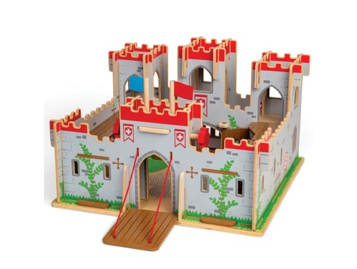 Schloss Bigjigs Spielzeug König George - Mittelalterliche Burg Playset