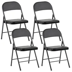 KLAPPSTUHL 4er-Set Metall Schwarz Shasta