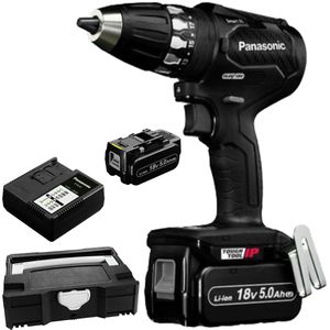 Panasonic Akku-Bohrschrauber EY74A3LJ2G, 18V max. / 5Ah, 2 Akkus, Ladegerät & Koffer