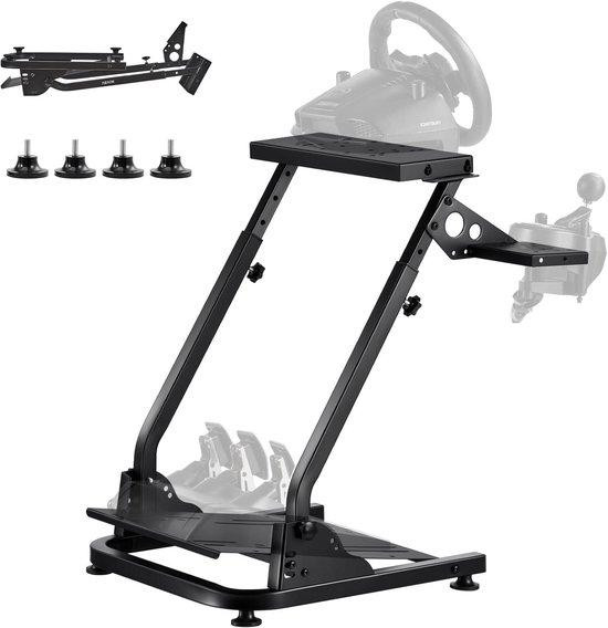 VEVOR Racestuur Standaard voor Simulator Cockpit - Volledig Verstelbaar en Opvouwbaar - Zwart