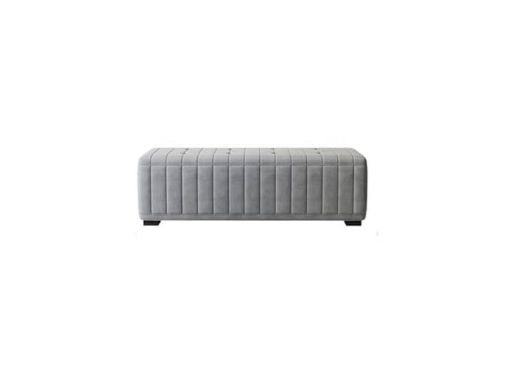 RUNZE765Z Dekorativ Schlafzimmerbank, Sicherheitsscharnier-Aufbewahrungsbank (Grau)(120 * 45 * 45cm)