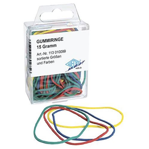 WEDO Gummiringe sortiert in Farbe und Gr??e in SB-Dose