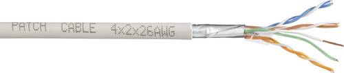 TRU Components Netzwerkkabel CAT 6 SF/UTP 4 x 2 x 0.27mm² Weiß 100m