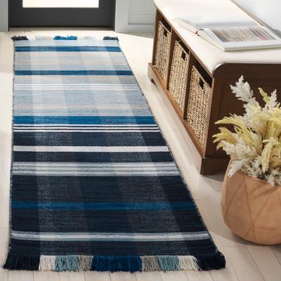 SAFAVIEH Striped Kilim Ceylan Wool Fringe Rug