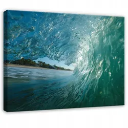 LEINWANDBILD Meer Wellen Blau 100x70 cm