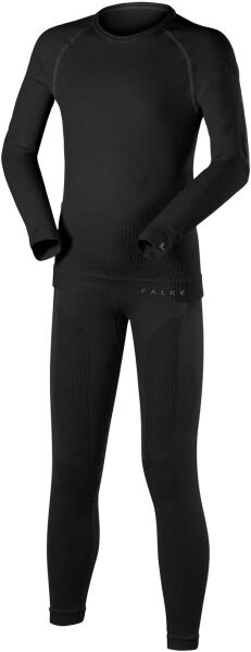 Falke Kinder Maximum Warm Baselayer Set (122-128 - Black)