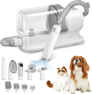 Inspire Essentials Dog Grooming Vacuum Kit With Brush And Large Capacity Pet Hair Cleaner us Plug