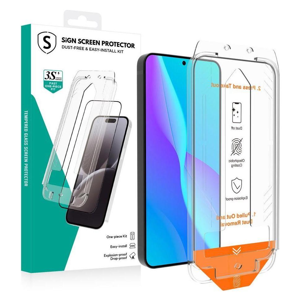 SIGN Displayschutzfolie für das Samsung Galaxy S23 - EZ Apply mit staubfreiem Applikator (1 Stk., Samsung Galaxy S23) (SNTP-S23)