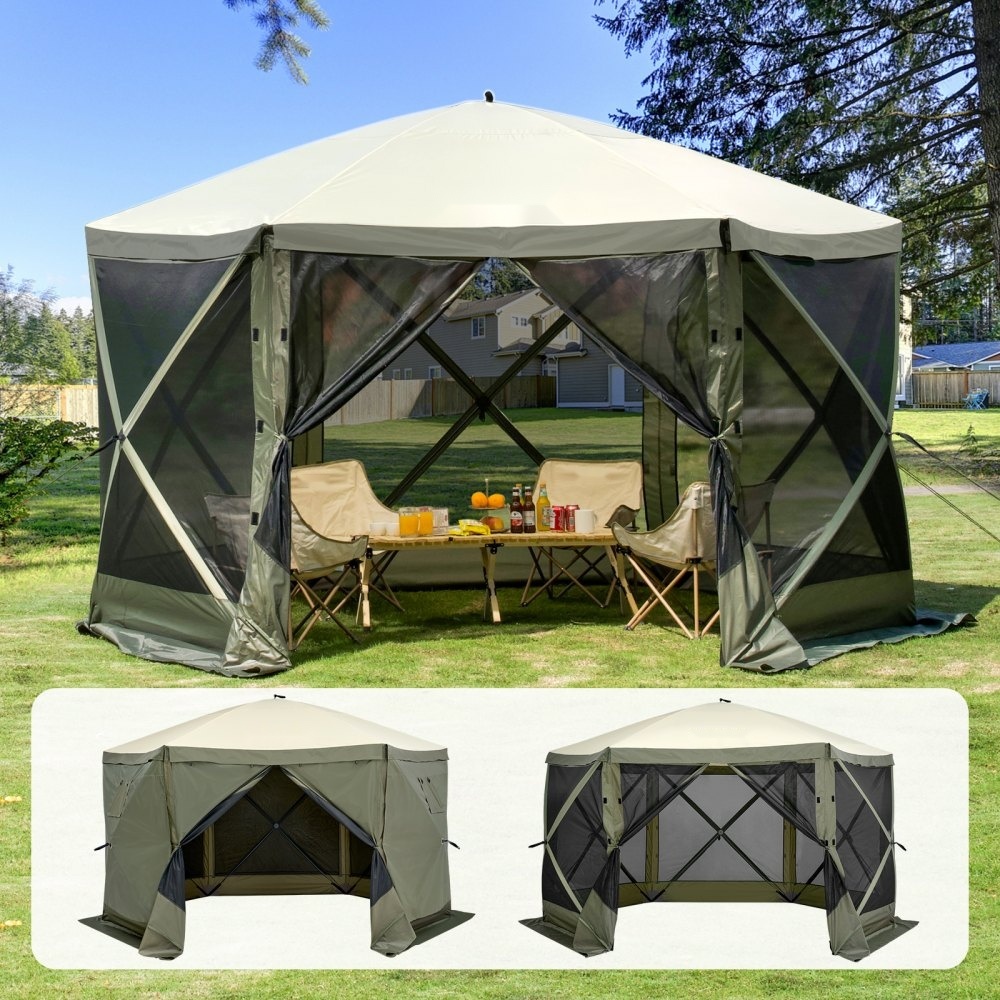 Gartenzelt Faltpavillon - Party-Popup-Zelt für 8 Personen - 3,66 x 3,66 x 2,4 m - wasserdicht und UV-beständig - ideal für Feste und Veranstaltungen