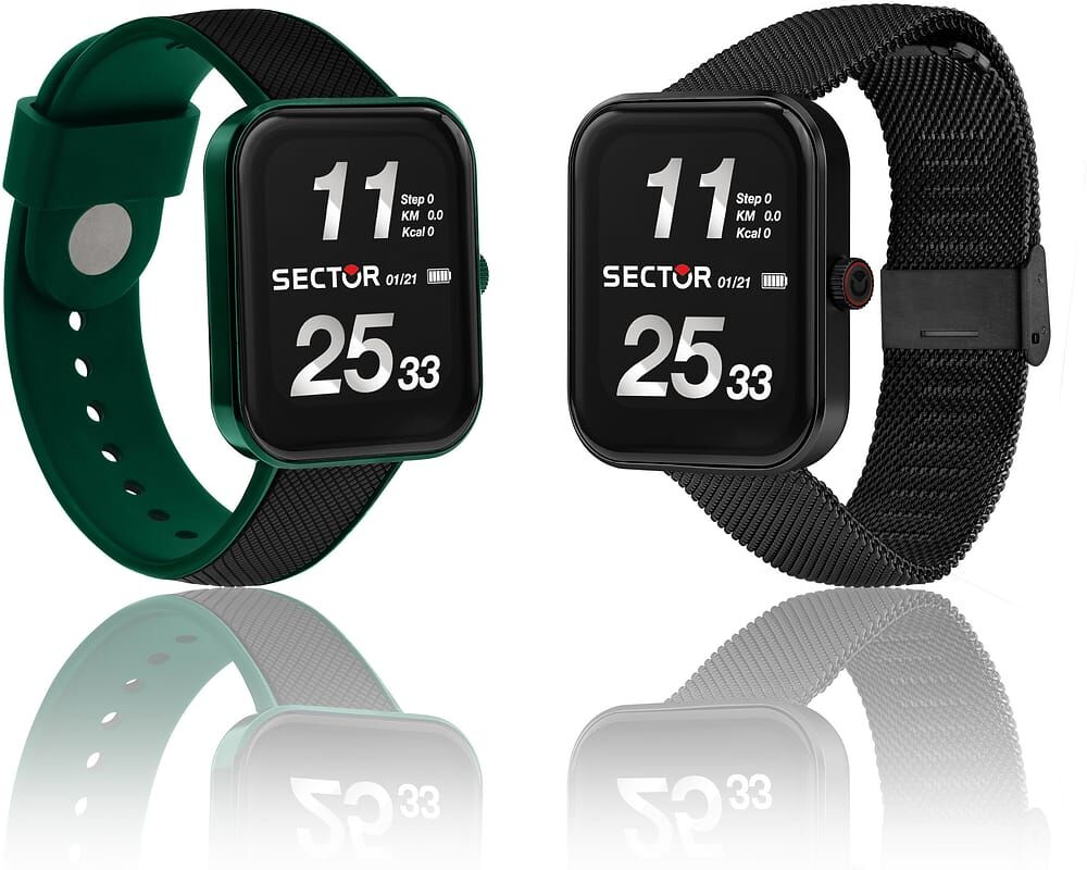 Montre Connectée Homme Sector Acier Et Aluminium Noir Homme