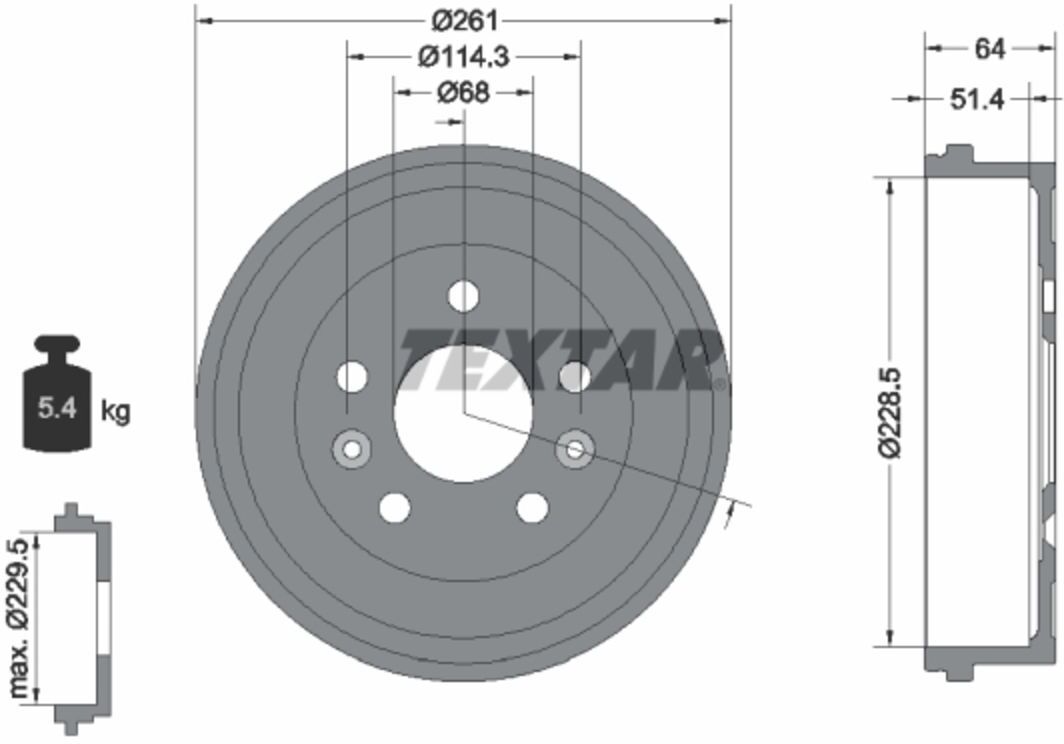 Bremstrommel TEXTAR 94045500