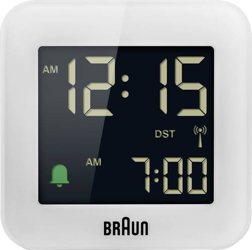 Braun BC08W-DCF Funk Wecker Weiß