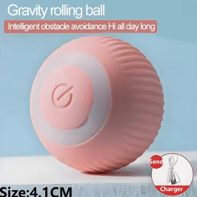 Inspire Curations Interactive Automatic Rolling Cat Ball Toy Smart Self Moving Exercise Ball 2 pink