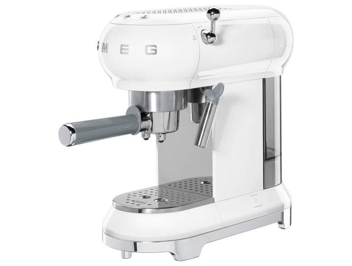 Smeg Espressomaschine, Weiss Hochglanz, Metall, Kunststoff, 100 ml, 14.9x33.0x32.9 cm, Kochgeschirr, Küchengeräte, Kaffeemaschinen & Milchschäumer