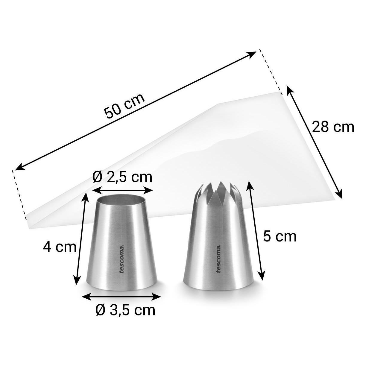Tescoma Set für Kroketten GrandCHEF, 10 Beutel, 2 Tüllen (Spritzbeutel Set) (35330249)