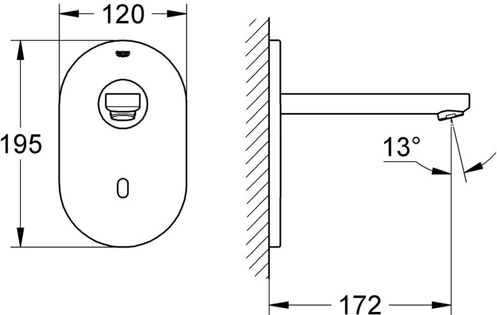 Grohe Eurosmart CE Wandbatterie
