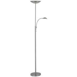 BRILLIANT Lampe Rosanna LED Deckenfluter Lesearm eisen   1x 18W LED integriert, (1650lm, 3000K)   Fluter und Lesearm über Drehdimmer einstellbar