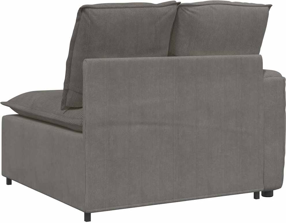 vidaXL Module accoudoir canapé modulaire avec coussins gris clair