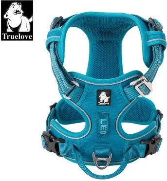 All Categories Goods Adjustable Pet Reflective Nylon Dog Harness No Pull Medium Large Naughty Dog Vest For Safety blue l