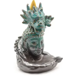 Backflow Incense Burner - Dragon Over Buddha