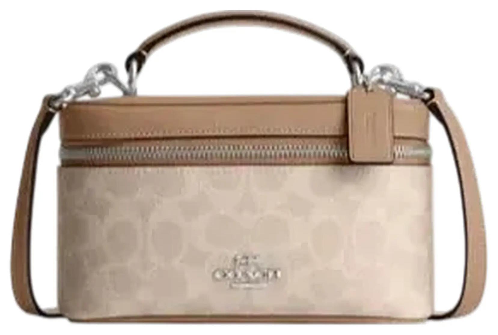 Damenhandtasche Coach Rainer Crossbody 18 In Signature Canvas, Beige