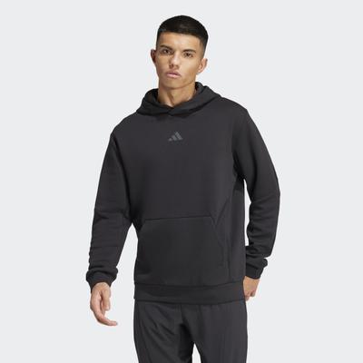 Kapuzensweatshirt ADIDAS PERFORMANCE "DESIGNED FOR TRAINING HOODIE", Herren, Gr. XXL, schwarz, Obermaterial: 73% Polyester, 19% Baumwolle, 8% Elasthan, angesetztes Bündchen, Sweatshirts