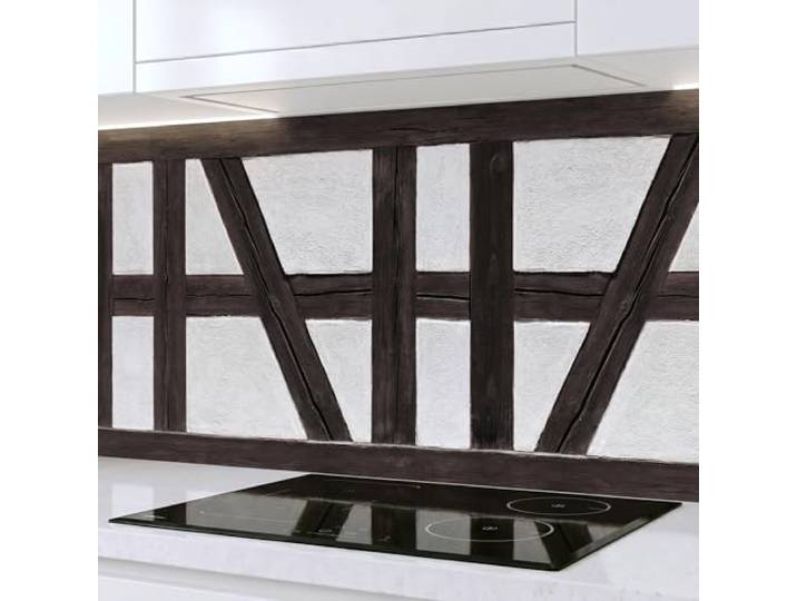 Rodnik Küchenrückwand robuste ABS-Kunststoff Platte Monolith in Deluxe Qualität, Direktdruck. MOTIVAUSWAHL (Fachwerkwand, 60x400 cm)