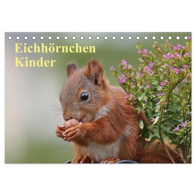 Eichhörnchen Kinder (Tischkalender 2027 DIN A5 quer), CALVENDO Monatskalender