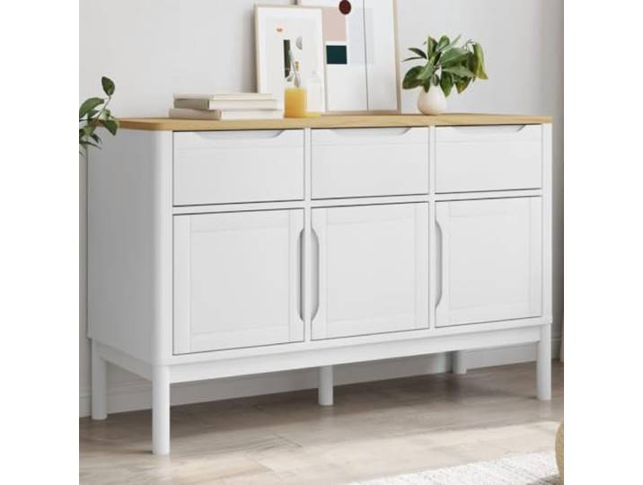 HEFZGDB Zeitloses Sideboard Kiefer Massivholz im rustikalen Look, Robustes Sideboard Kiefer Massivholz modern gefertigt, mit viel Stauraum, mit Stauraum modern